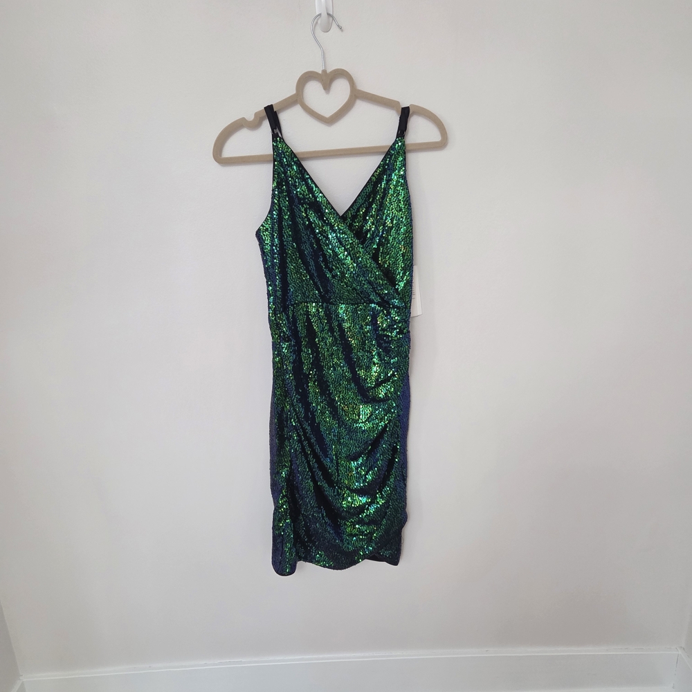 Grace Karin Emerald Sequin Mini Dress - Picture 3 of 9